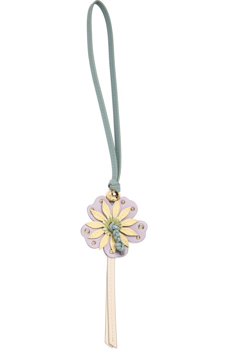 Zimmermann Brightside Leather Bag Charm, Main, color, Lilac/ Sky