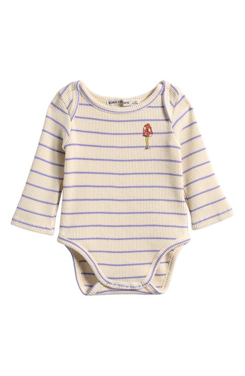 Mush Monster Stripes Organic Cotton Blend Bodysuit