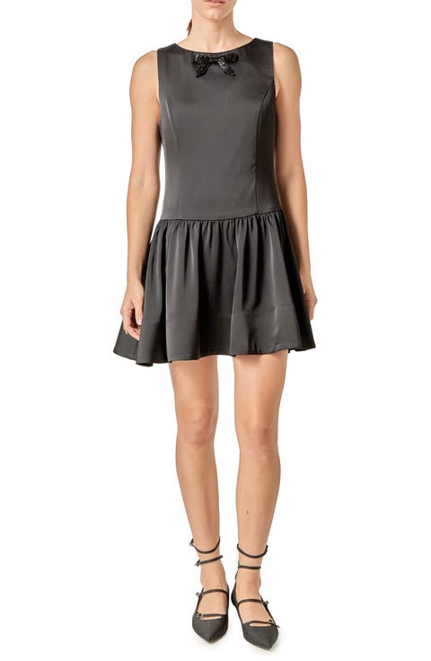 Sleeveless Drop Waist Minidress