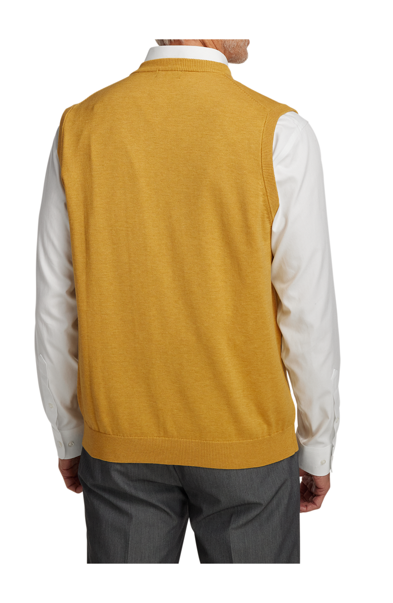 Paul Fredrick Supima Cotton Vest, Alternate, color, Mustard
