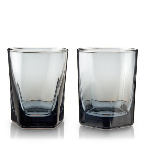 Crystal Double Old Fashioned Glasses