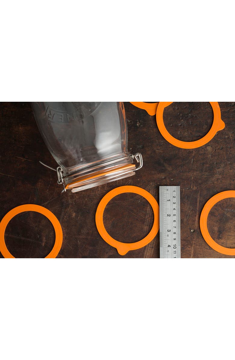 Kilner Rubber Seals for 102 Ounce Clip Top Jars, Set of 6, Alternate, color, Clear