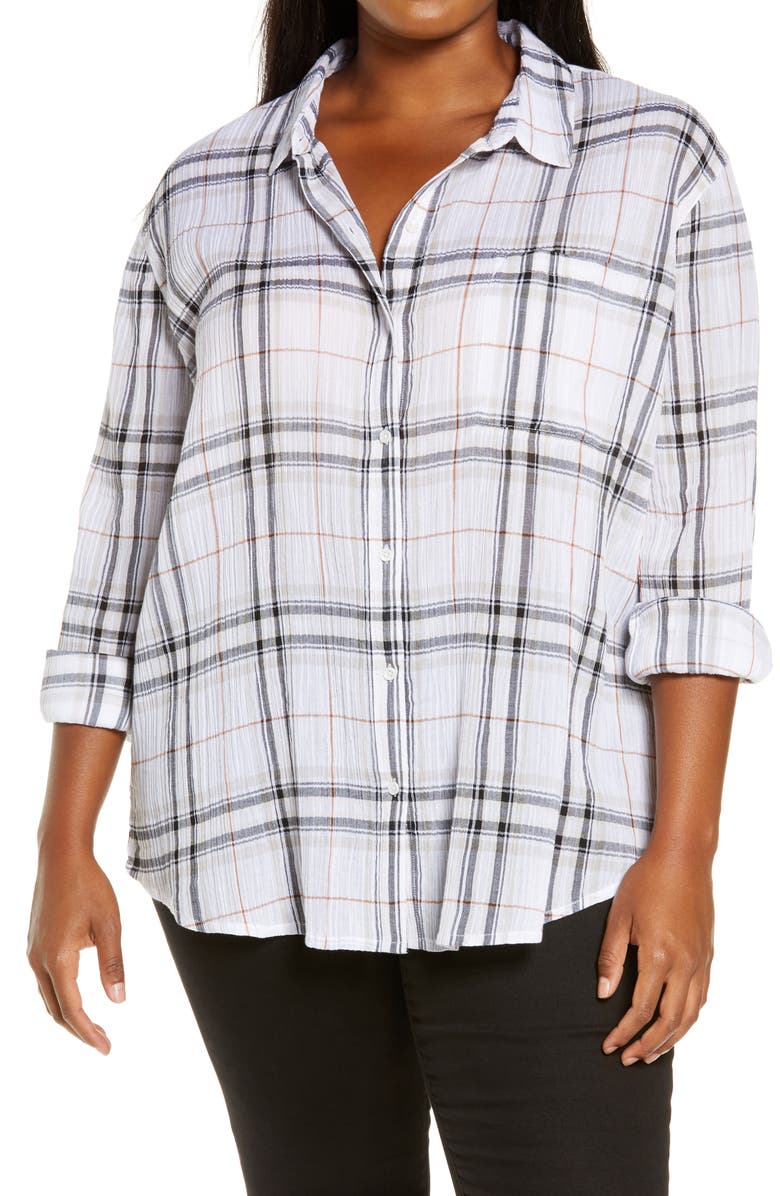 Treasure & Bond Plaid Shirt, Main, color,
