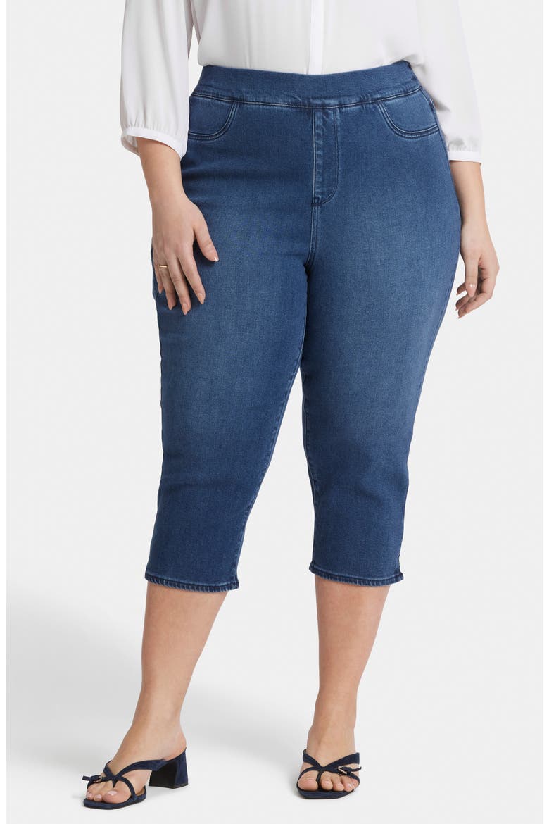 Dakota Side Slit Pull-On Capri Jeans, Main, color, OLYMPUS