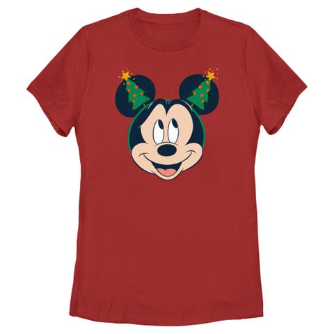 Women's Mickey & Friends Christmas Tree Ears  Graphic T-Shirt