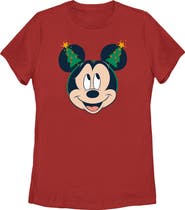 Mickey & Friends Women's Mickey & Friends Christmas Tree Ears  Graphic T-Shirt