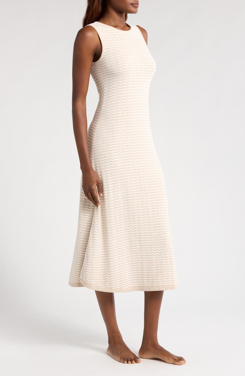 Barefoot Dreams<sup>®</sup> Pointelle Tank Nightgown, Alternate, color, Stone/ Pearl