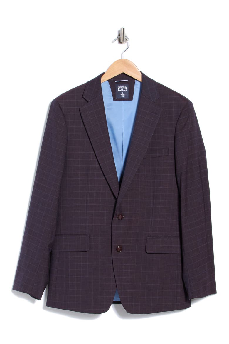 Suit Jacket, Alternate, color, DARK PURPLE PLAID