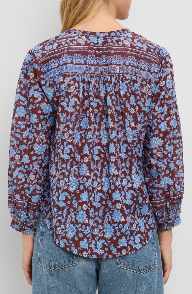 Michael Stars Katarina Print Top, Alternate, color, Sky Border Print