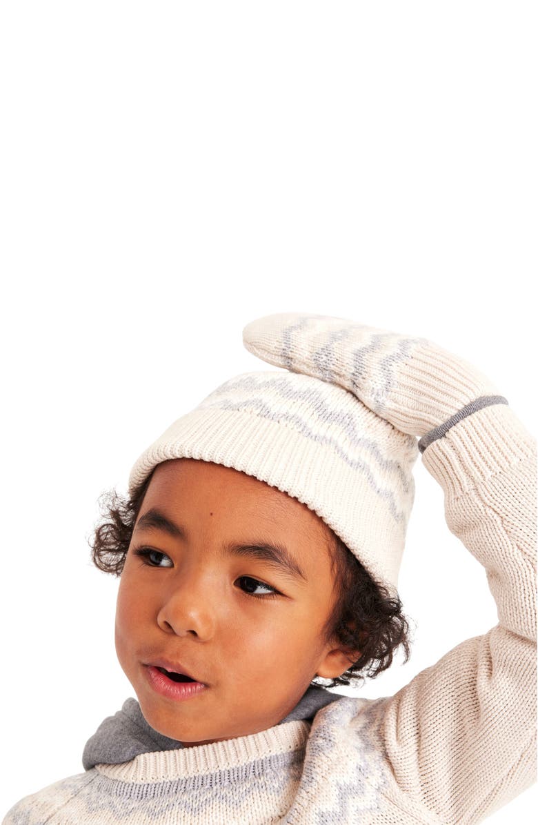 Primary Kids Fleece-Lined Fair Isle Mittens, Alternate, color,