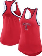 WEAR by Erin Andrews Women's WEAR by Erin Andrews Red Los Angeles Angels Colorblock Racerback Tank Top