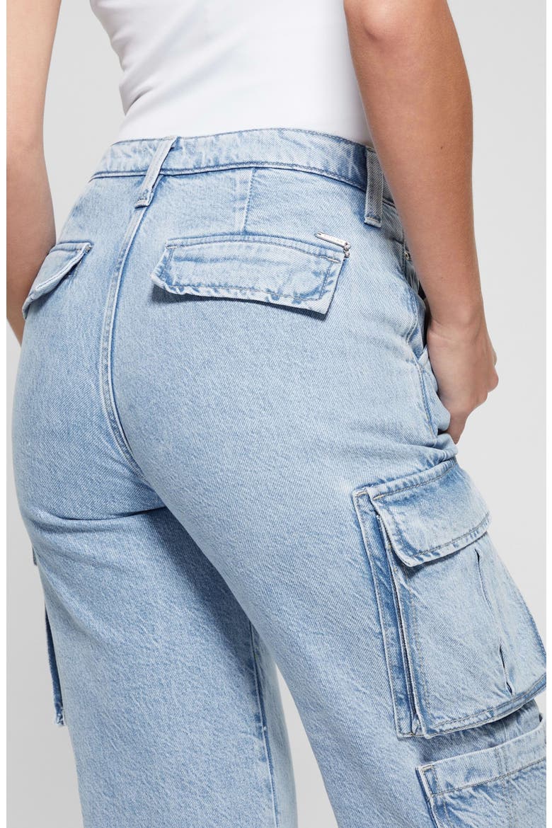 Kori High Waist Nonstretch Denim Cargo Jeans, Alternate, color, DAY DREAMZ