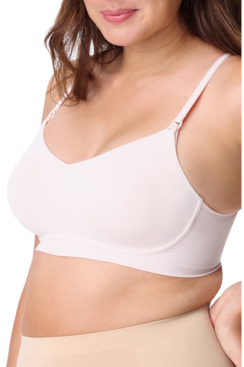 Motherhood Women's Maternity Wireless Micro Nursing Bra, Alternate, color, Porcelain Pink