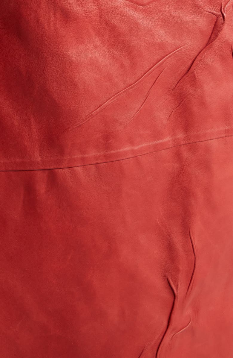 Acne Studios Lurin Creased Lambskin Leather Coat, Alternate, color, 