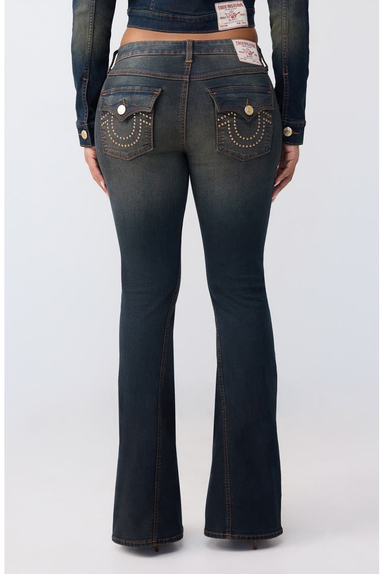 Joey Flap Pocket Flare Leg Jeans, Alternate, color, DARK ECLIPSE WASH
