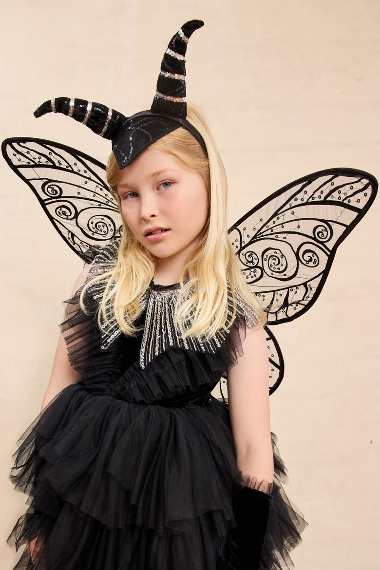 Dark Fairy Wings for Girls, Alternate, color, Black