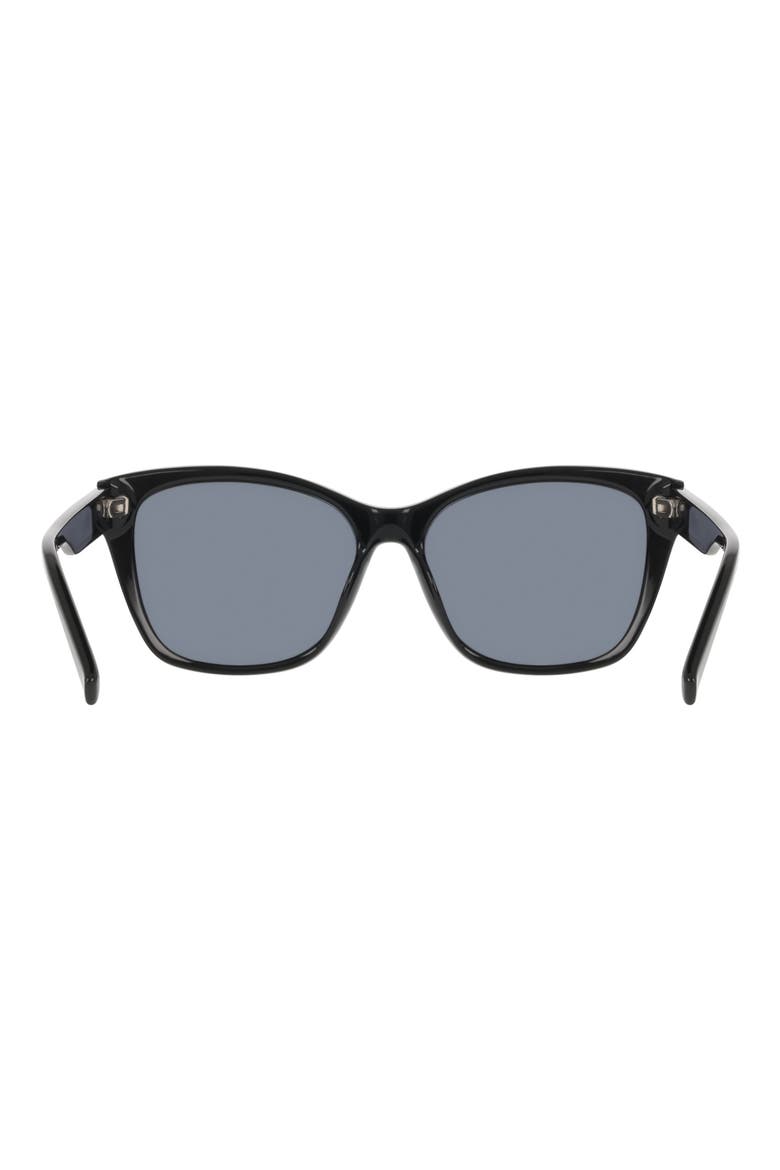 57mm Modified Square Sunglasses, Alternate, color, BLACK