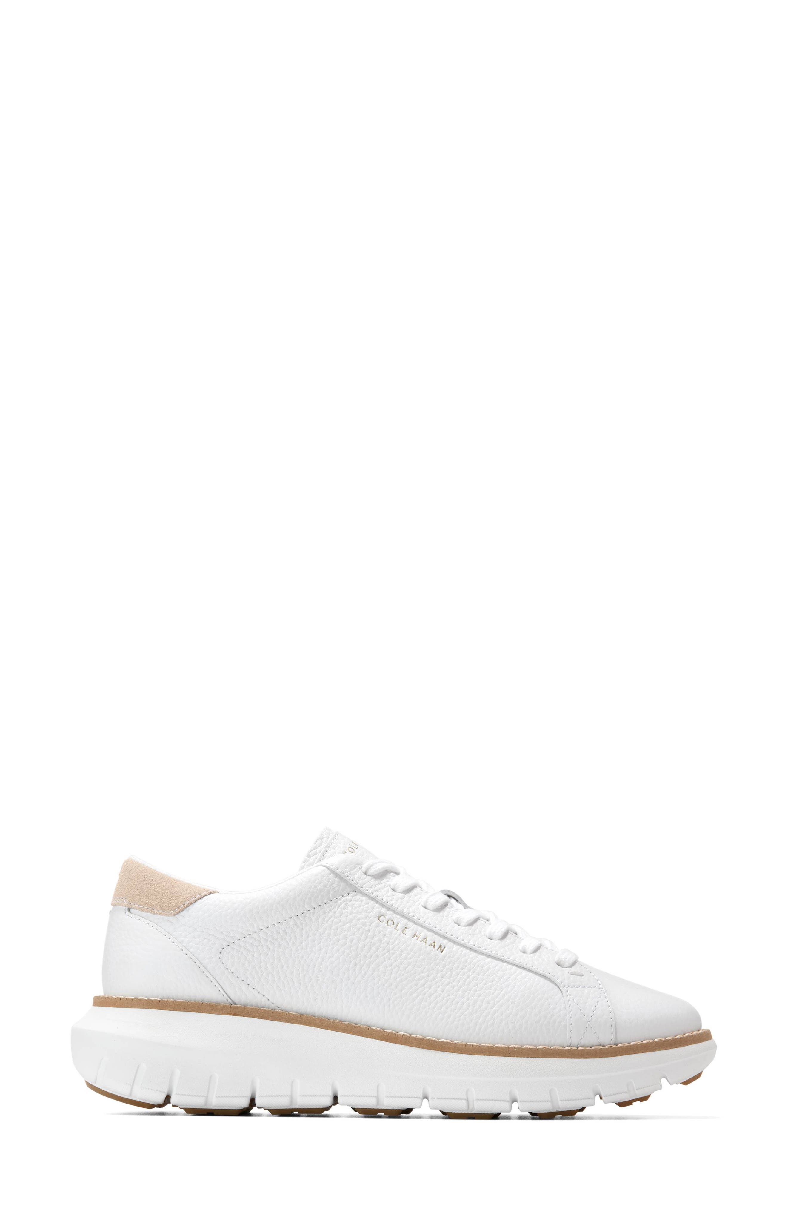 Cole Haan ZERØGRAND Rexanna Lace-To-Toe Sneaker, Alternate, color, White/ Ch Lt Sesame/ White Wp