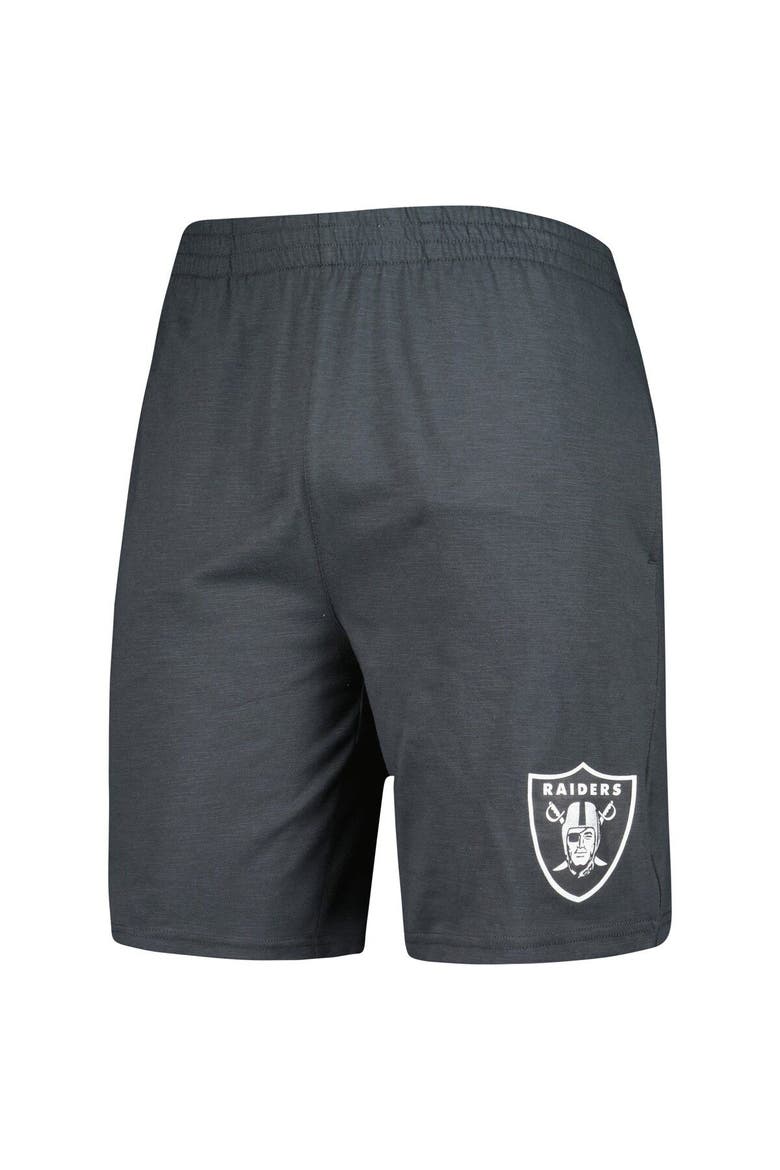 Men's Concepts Sport Charcoal/White Las Vegas Raiders Downfield T-Shirt & Shorts Sleep Set, Alternate, color, Charcoal