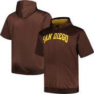 PROFILE Men's Profile Brown San Diego Padres Big & Tall Contrast Short Sleeve Pullover Hoodie