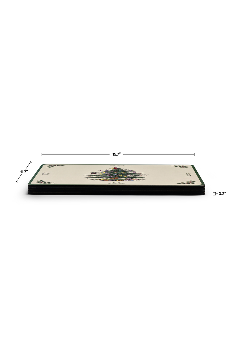 Christmas Tree Placemats Set of 4, Alternate, color, Spode Christmas Tree