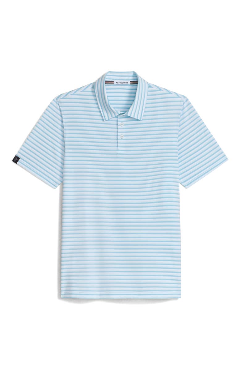 ASHWORTH GOLF Ivy Stripe Polo, Main, color, Seaside