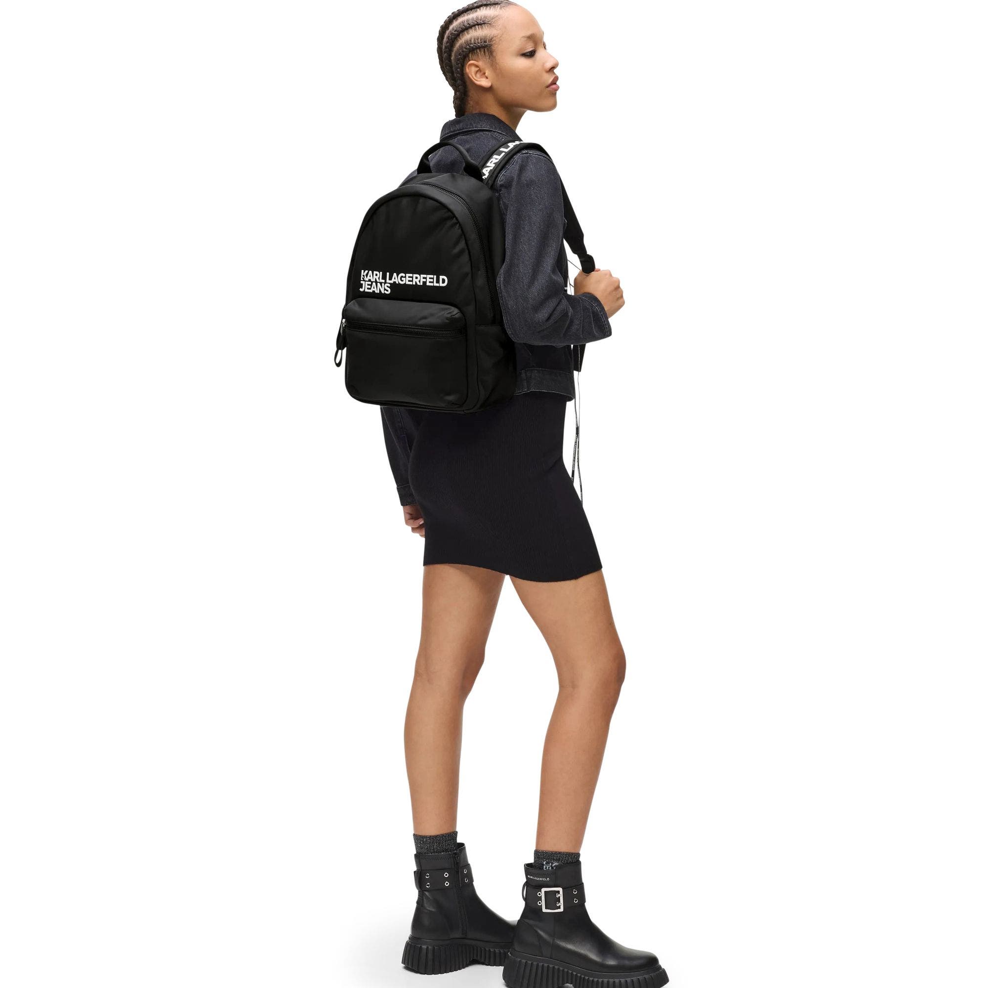 Women's Essential Nylon Backpack, Alternate, color, Black