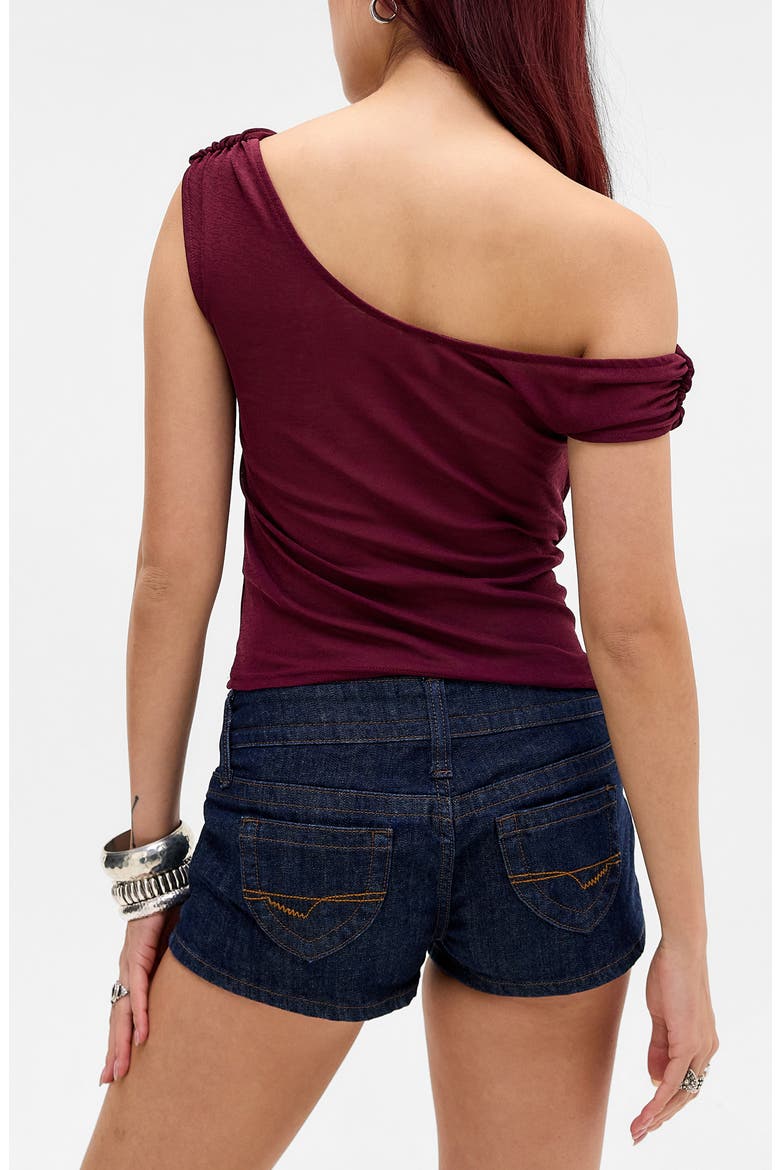 Fia Off the Shoulder Crop Top, Alternate, color, RED