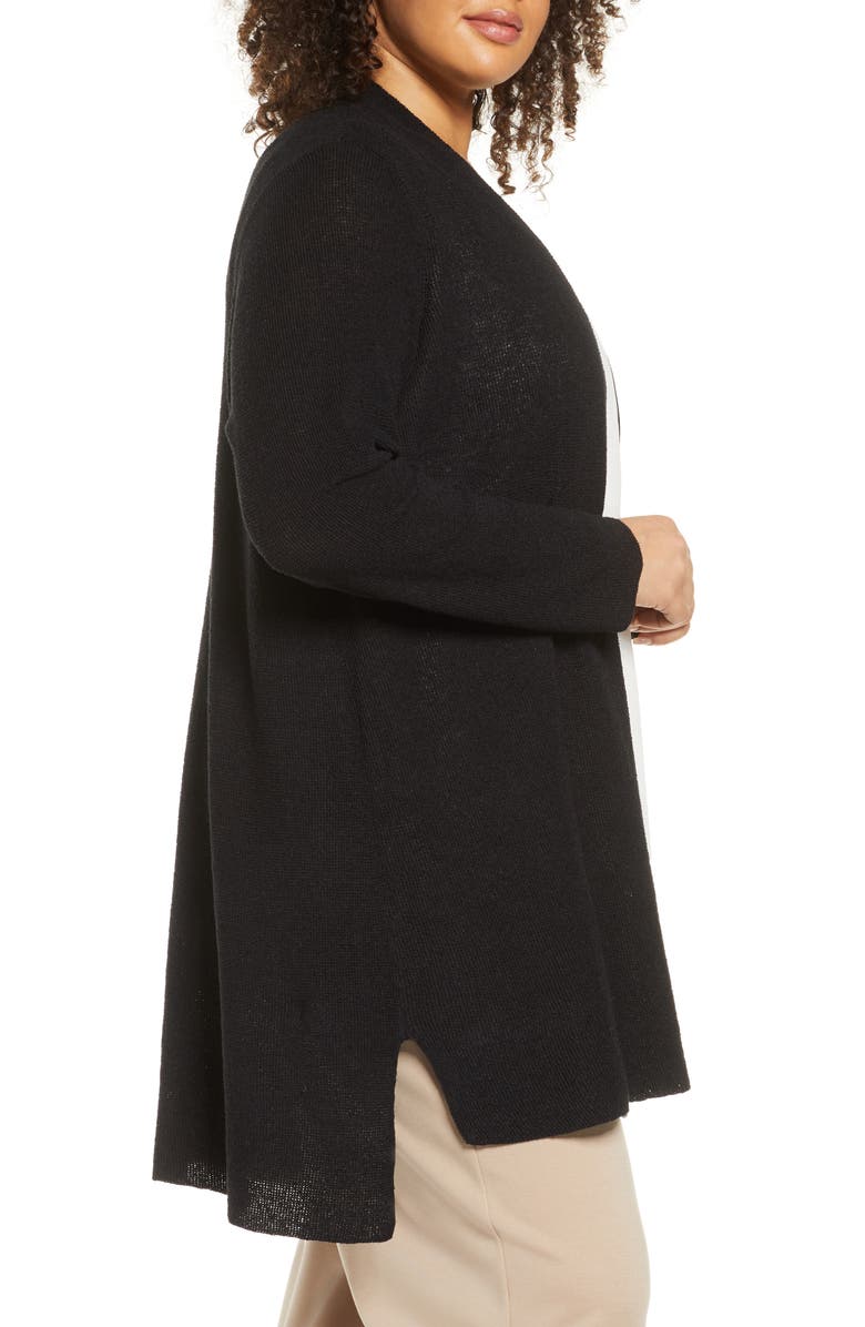 Eileen Fisher Organic Linen Blend Long Cardigan, Alternate, color,
