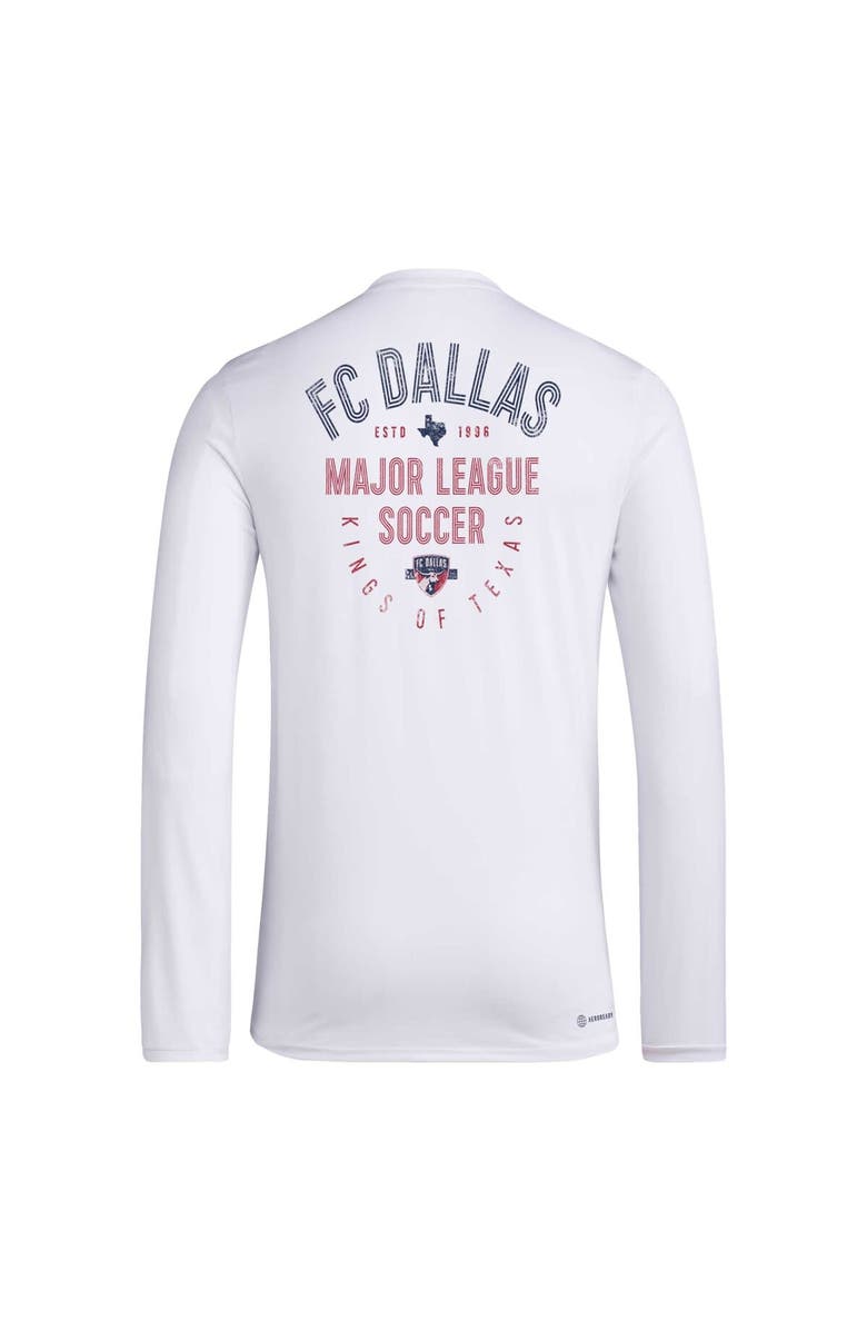 adidas Men's adidas White FC Dallas Local Stoic Long Sleeve T-Shirt, Alternate, color, White
