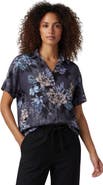 Lords of Harlech Exotic Floral Womens Relaxed Linen Printed Shirt