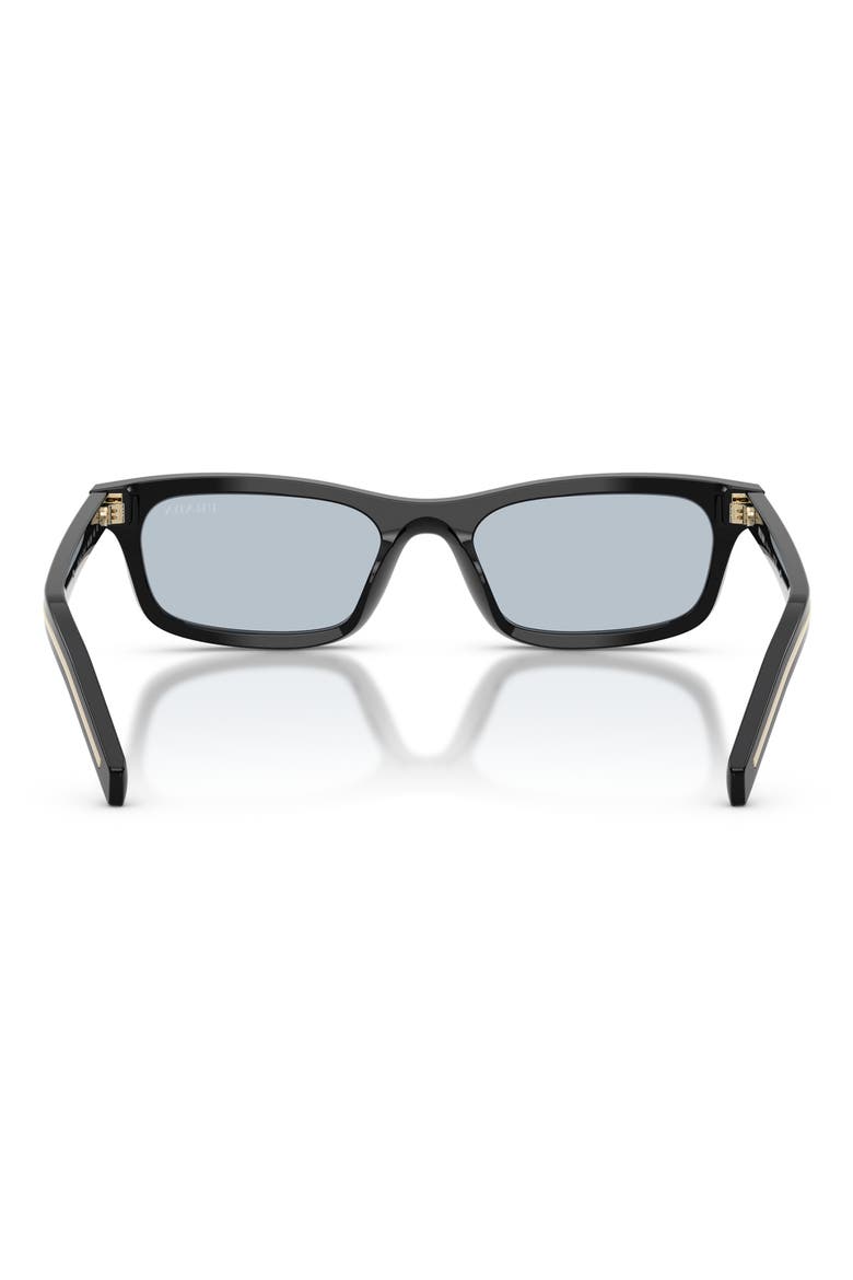 53mm Pillow Sunglasses, Alternate, color, BLACK / BLUE/ GREY