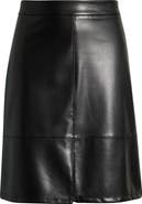 NYDJ Faux Leather A-Line Skirt