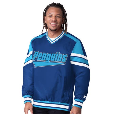 Men's Starter  Blue Pittsburgh Penguins Reliever V-Neck Pullover Jacket