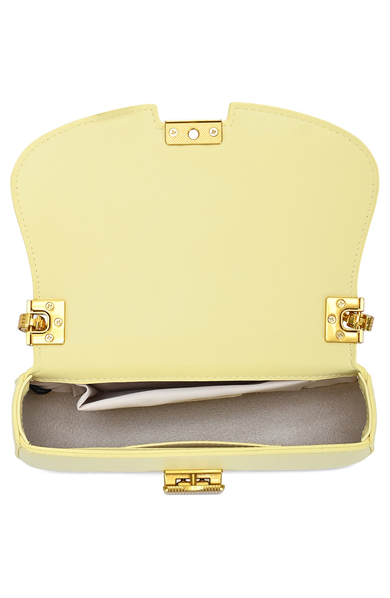 Rib Buckle Shoulder Bag, Alternate, color, PALE YELLOW