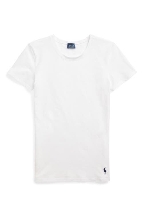 Polo Ralph Lauren Stretch Cotton T-shirt In White