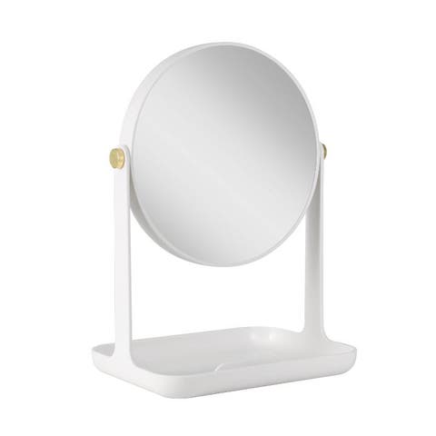 Back-to-School Makeup Mirror with Accessory Tray 
Phone Holder