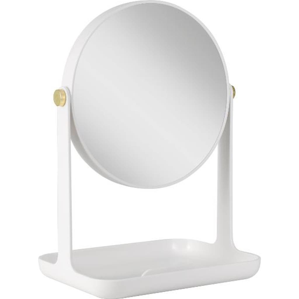 Zadro Back-to-School Makeup Mirror with Accessory Tray & Phone Holder in White  product