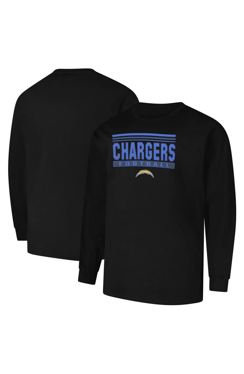 PROFILE Men's Profile  Black Los Angeles Chargers Big & Tall Pop Long Sleeve T-Shirt, Main, color, 