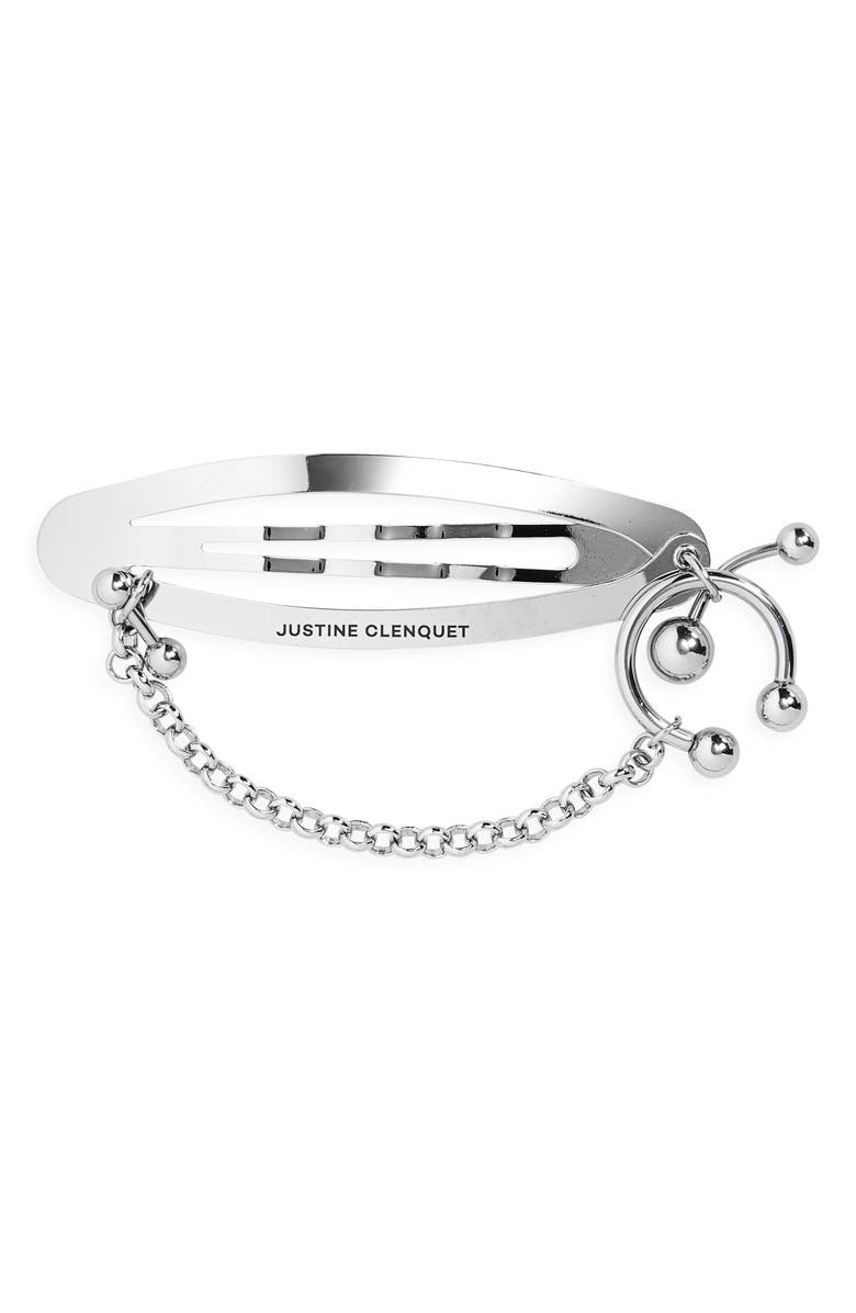 Justine Clenquet Holly Pierced Chain Hair Clip, Main, color, 