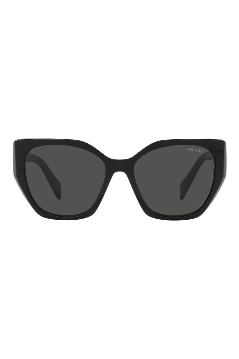 53mm Cat Eye Sunglasses, Main, color, BLACK