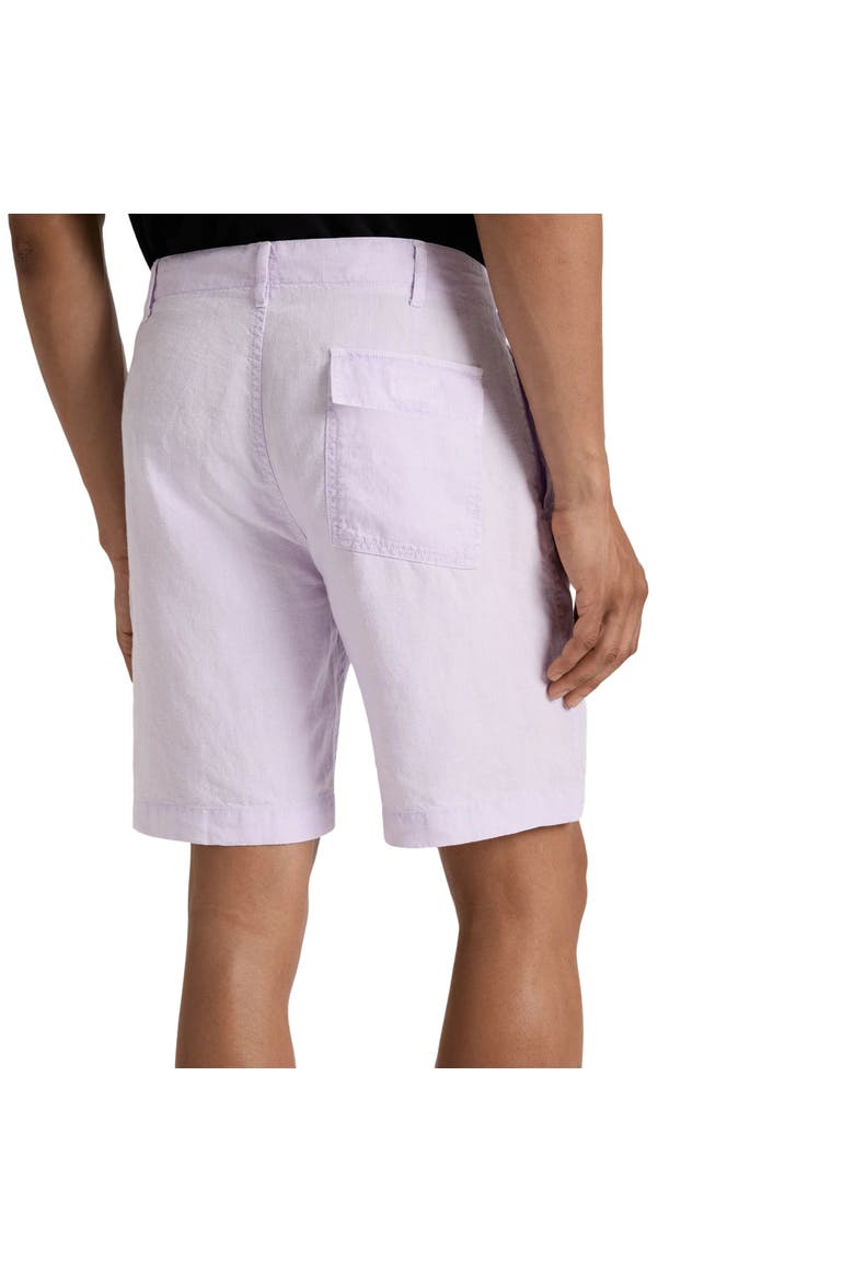 Men Mineral Dye Linen Bermuda Shorts, Alternate, color, Dawn Pink