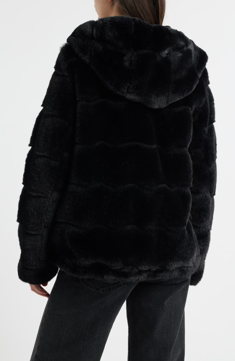 Via Spiga Faux Fur Jacket, Alternate, color, Black