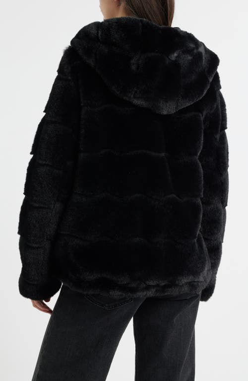 Via Spiga Faux Fur Jacket In Black