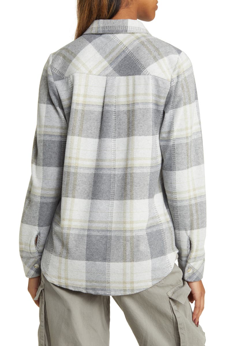 Thread & Supply Plaid Knit Shirt Jacket, Alternate, color,