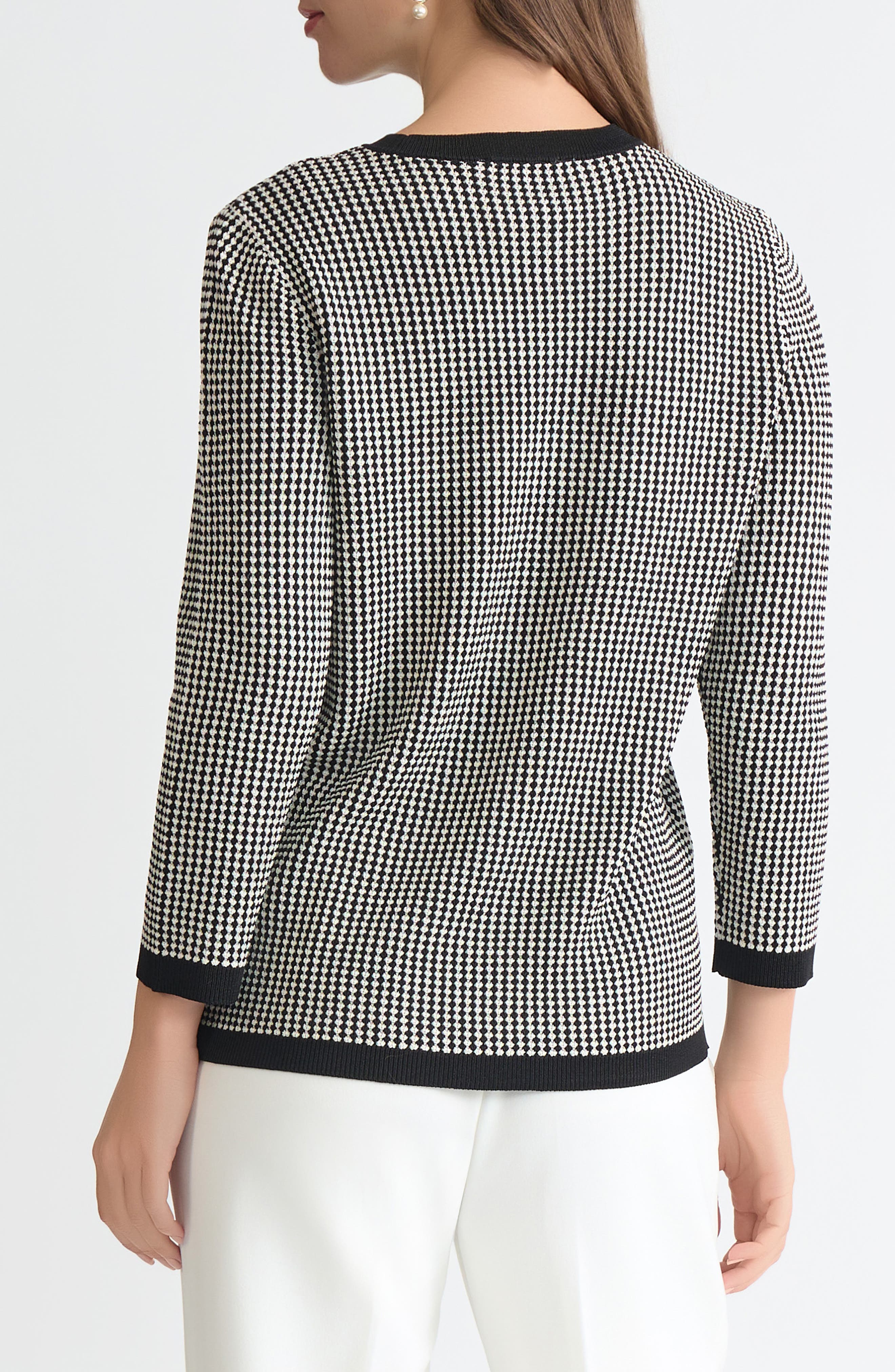 Geometric Stitch Sweater - image 2