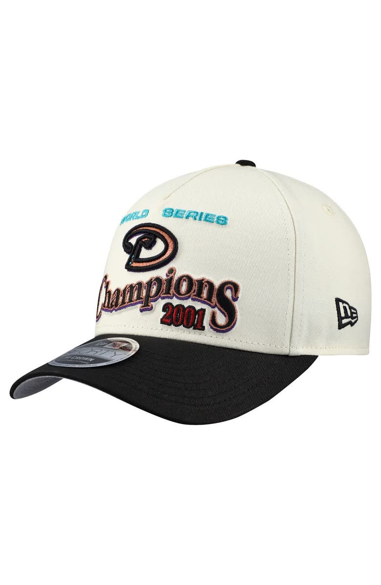 New Era Men's New Era Cream/Black Arizona Diamondbacks World Series 9FORTY M-Crown A-Frame Adjustable Hat, Alternate, color, Cream