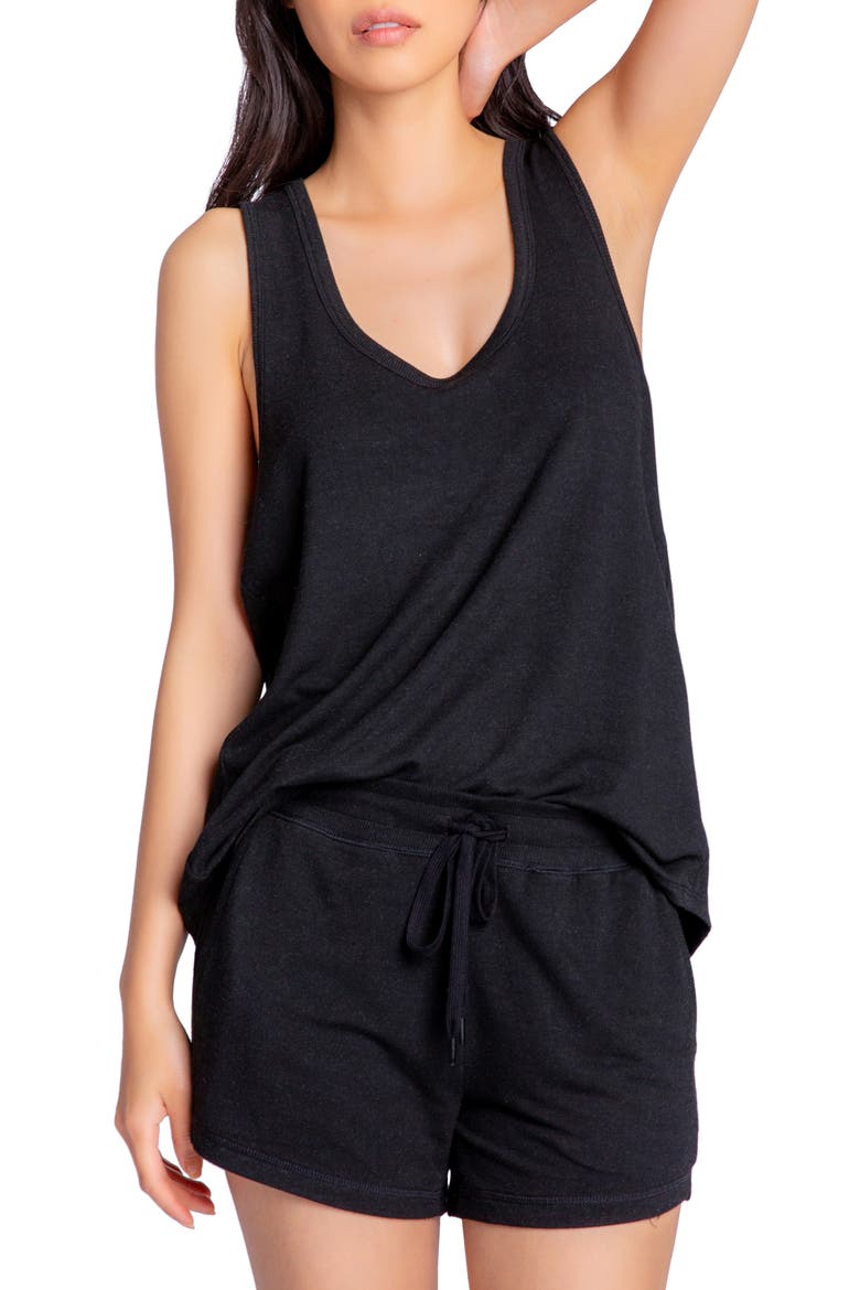 Scoop Neck Sleep Tank, Main, color, BLACK