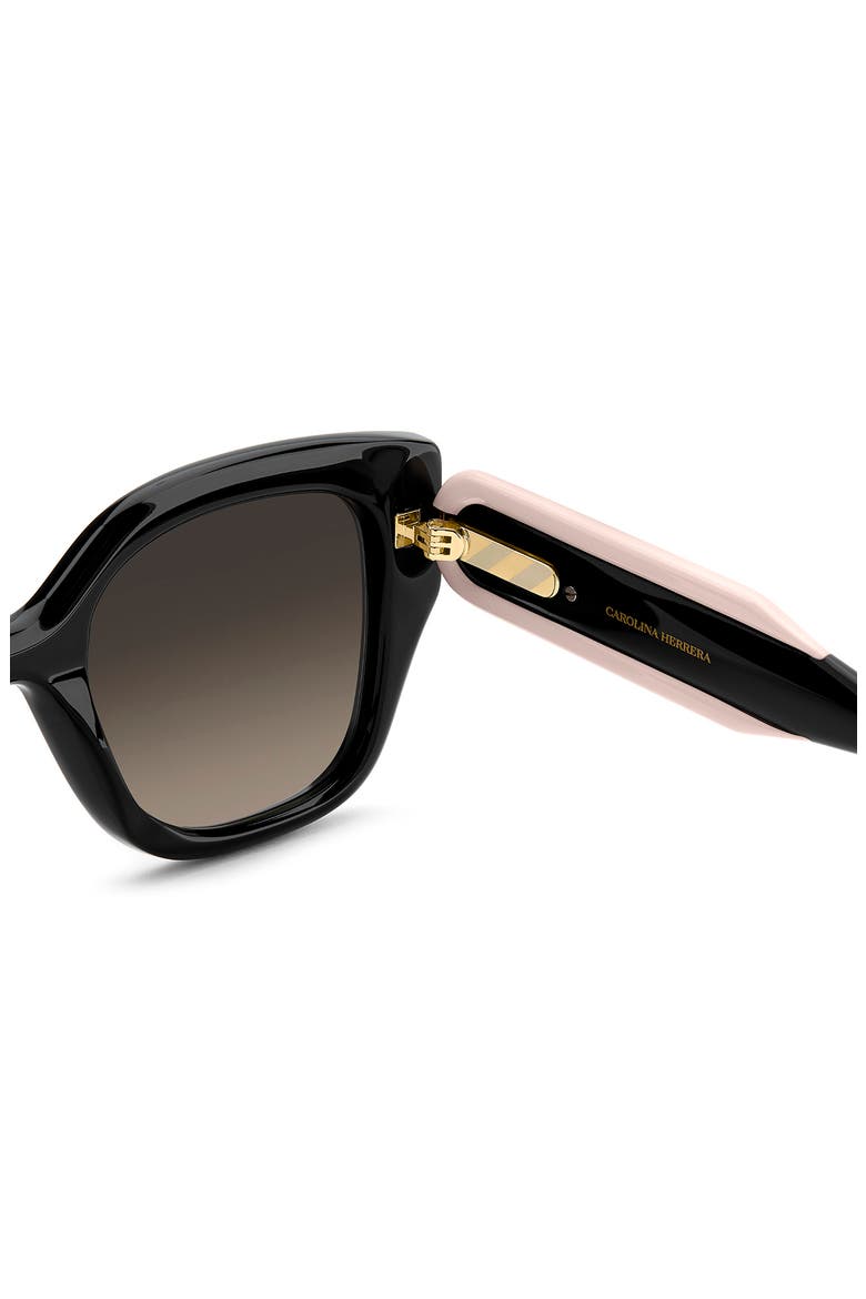 51mm Gradient Square Sunglasses, Alternate, color, BLACK PINK/ BROWN SF
