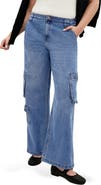 City Chic Miley Mid Rise Wide Leg Cargo Jeans